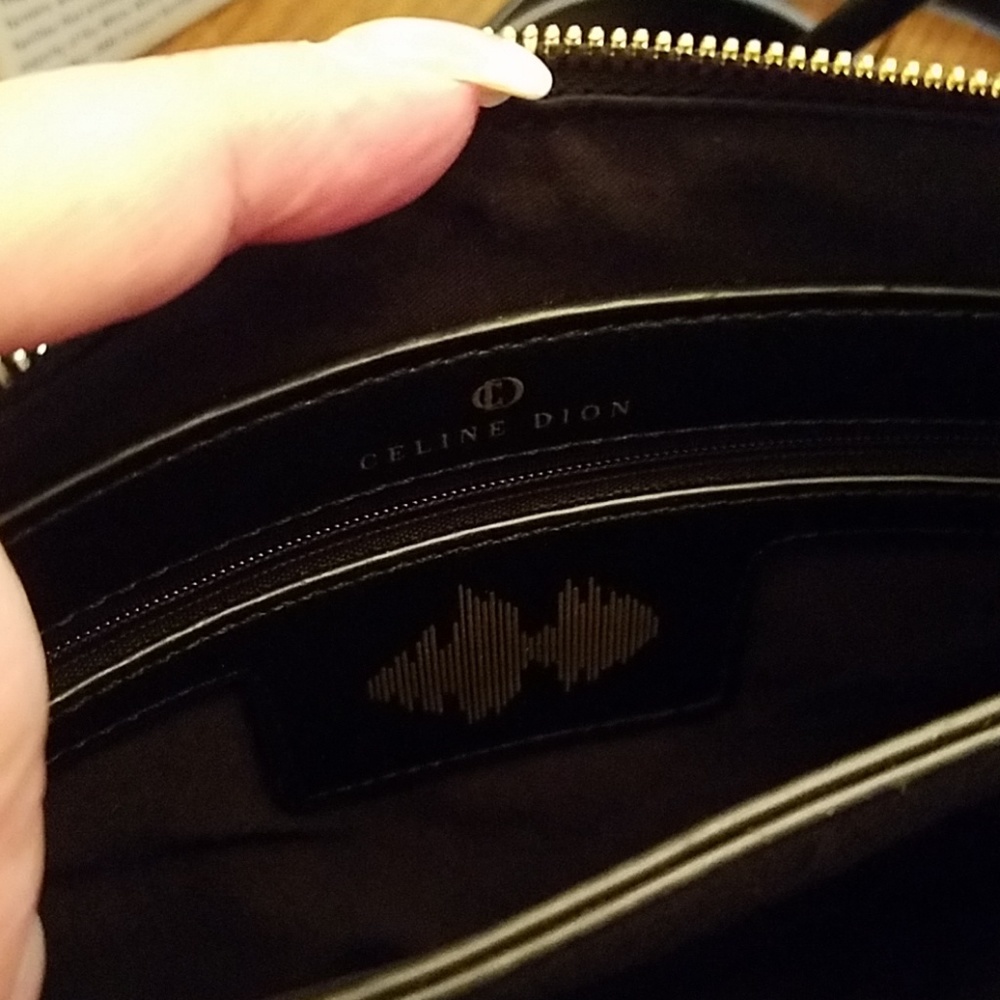 Celine Dion Black Leather Handbag - Picture 2 of 3